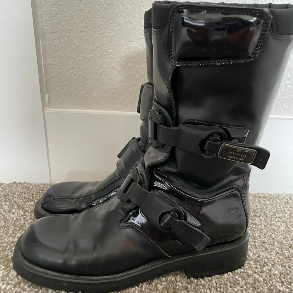 Gucci | Shoes | Gucci Tom Ford Collab Leather Chunky Motorcycle
